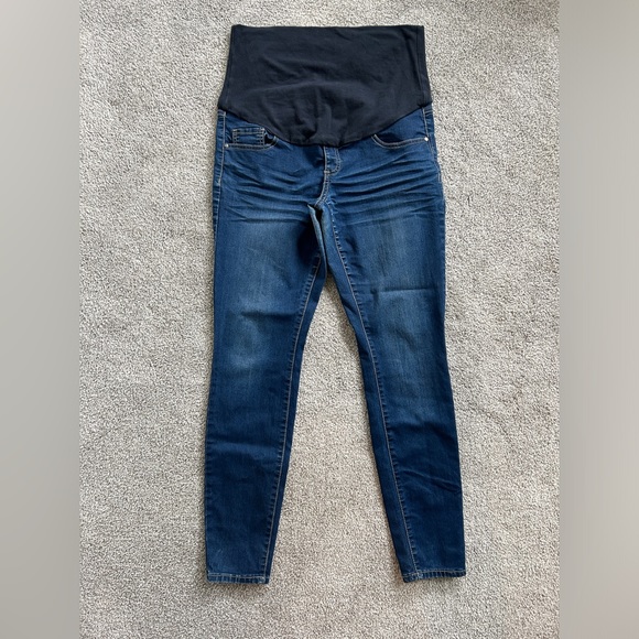 Thyme Maternity Slim Dark Blue Jeans | Sz M - Picture 1 of 9